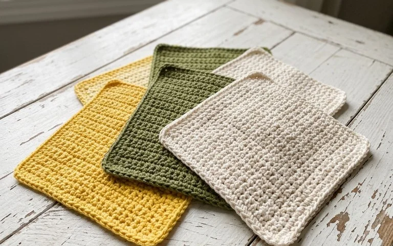 Easy Cotton Crochet Dishcloth: Free Beginner Pattern