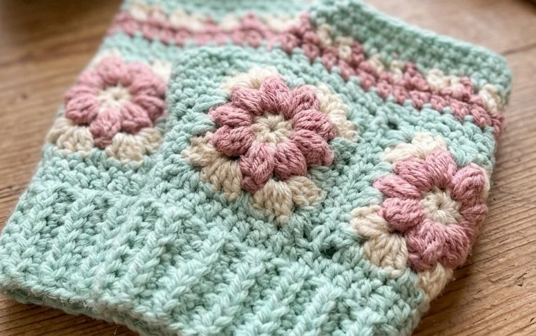 Flower Fingerless Gloves Crochet Patterns - DIY Magazine